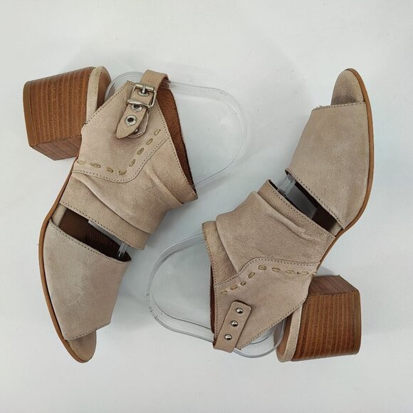 Ron White Woman’s Tan Leather Slingback Block Heel Sandals Size 6.5 - Picture 6 of 8